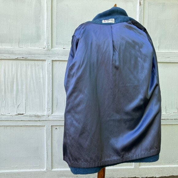 D'Allaird's Wool Blend Peacoat Vintage Light Blue Winter Coat 70s Made in Canada - Picture 5 of 9